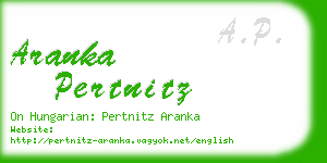 aranka pertnitz business card